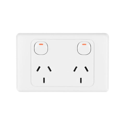 Deta Double Power Point - 10 Pack - 250V - Polycarbonate - Durable - SuperSaverAU - view 1
