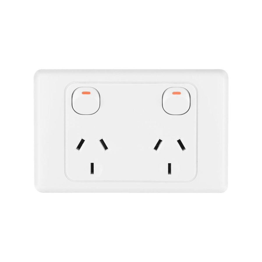 Deta Double Power Point - 10 Pack - 250V - Polycarbonate - Durable - SuperSaverAU - view 1