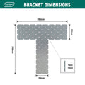 Carinya 200 x 200 x 60 x 50 x 1mm Galvanised Steel T-Shape Make-A-Bracket