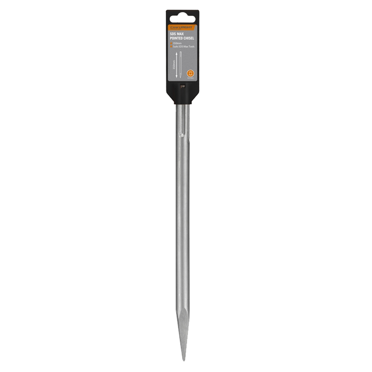 Craftright 350mm SDS Max Pointed Chisel Metal Light Chiseling Tool - SuperSaverAU - view 1