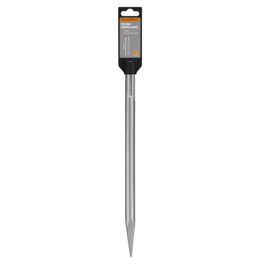 Craftright 350mm SDS Max Pointed Chisel Metal Light Chiseling Tool - SuperSaverAU - view 1
