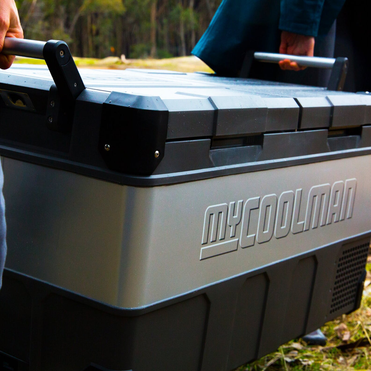 myCOOLMAN 96L dual zone portable fridge - Dual climate zones, Bluetooth app - Grey - CCP96DZ