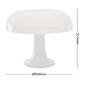 Astin Sinclair Dimmable Mushroom Table Lamp White 4W LED Indoor ATBL161WH