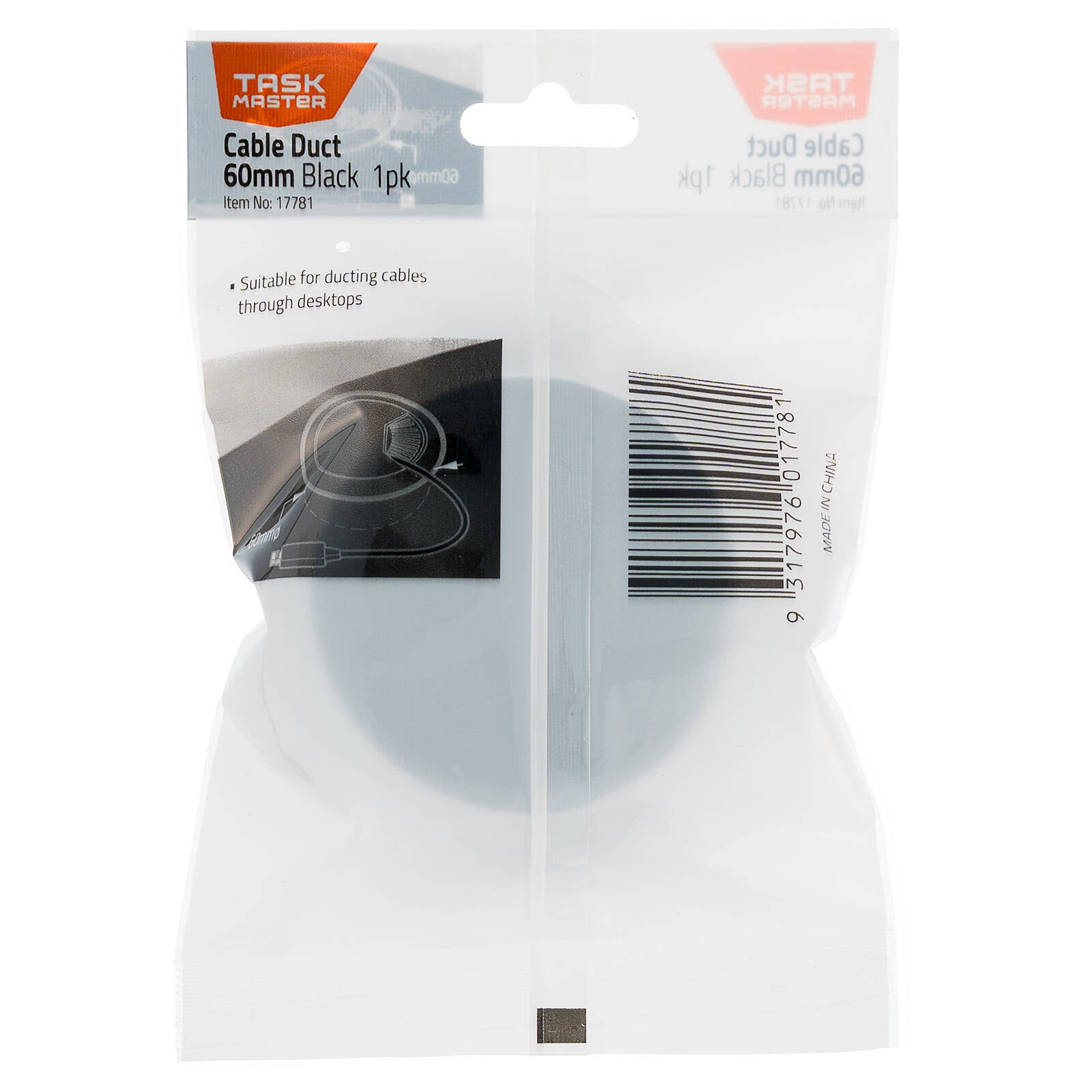 Taskmaster 60mm Black Cable Duct