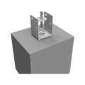 Vuepro Bolt Down Post Support - 90mm - Galvanised - Durable Connection - SuperSaverAU - view 4