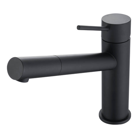 Mondella Resonance 35mm Matte Black Pin Lever Sink Mixer - 4 Star WELS, 7.5L/min