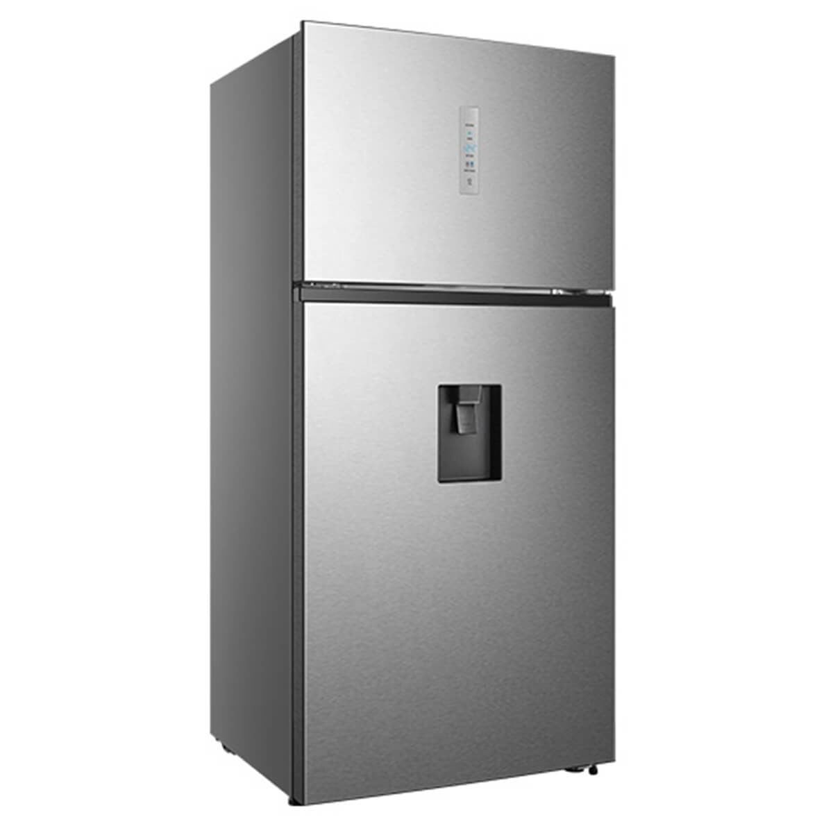 Hisense 496L Top Mount Fridge - Stainless Steel - Non-Plumbed Water Dispenser - Frost Free - HRTF497SW