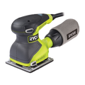 Ryobi 240W 1/4 Sheet Sander, 14000RPM, 110mm Plate, Dust Bag, Palm Handle RSS240Q-S