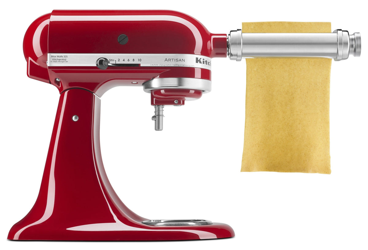 KitchenAid 3 piece pasta roller attachment - stainless steel, spaghetti and fettuccine cutters - KSMPRA