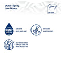 Dulux 310g Racing Heart Satin Low Odour Spray Paint, Fast Recoat