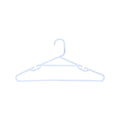 All Set White Plastic Tube Clothes Hangers 10 Pack - 445mm x 215mm - Anti-Slip - SuperSaverAU - view 1