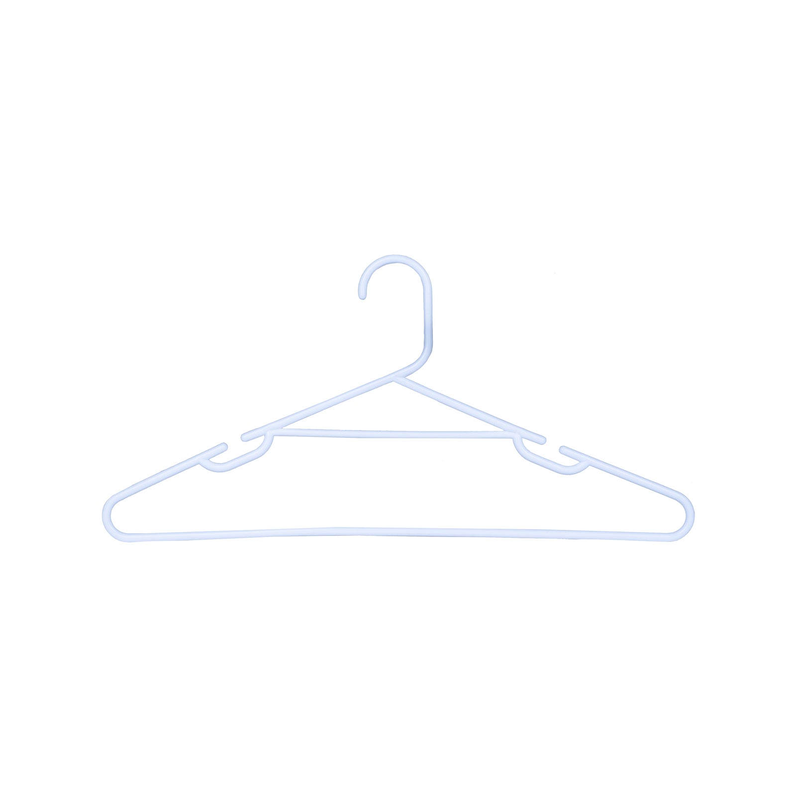 All Set White Plastic Tube Clothes Hangers 10 Pack