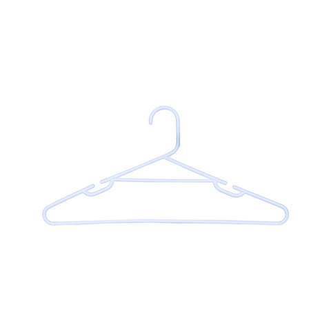 All Set White Plastic Tube Clothes Hangers 10 Pack