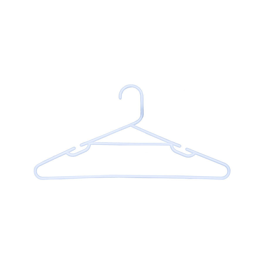 All Set White Plastic Tube Clothes Hangers 10 Pack