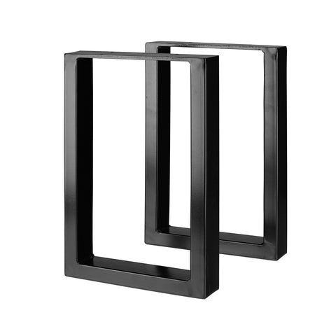 RapidHome 300 x 450 x 60mm Black Powder Coated Steel Rio Bench Seat Furniture Leg