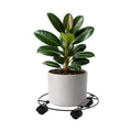 Eden 30cm Heavy Duty Round Pot Plant Trolley, Metal, 50kg Capacity, Indoor & Outdoor