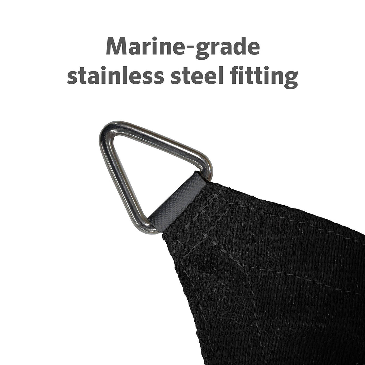 Coolaroo 5m Triangle Graphite Commercial Grade Shade Sail 95% UV Block