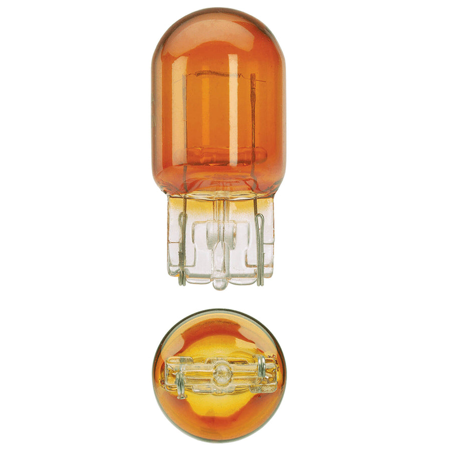 Narva 12V 21W T20 Amber Incandescent Wedge Globe 2 Pack 47532BL