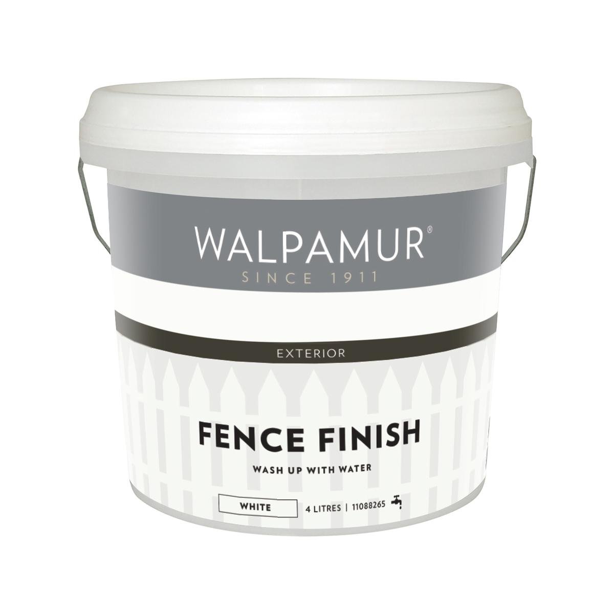 Walpamur 4L White Fence Finish - Durable Water-Based Timber Paint - SuperSaverAU - view 1