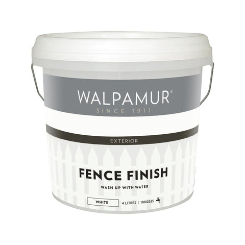 Walpamur 4L White Fence Finish - Durable Water-Based Timber Paint - SuperSaverAU - view 1