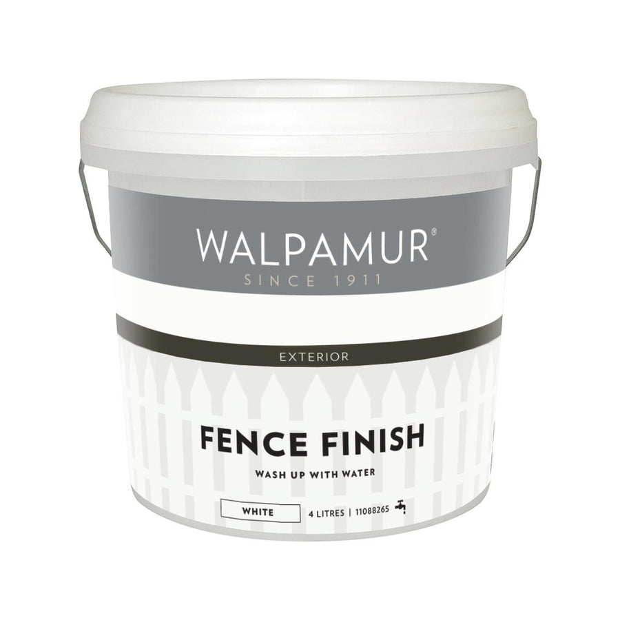 Walpamur 4L White Fence Finish - Durable Water-Based Timber Paint - SuperSaverAU - view 1