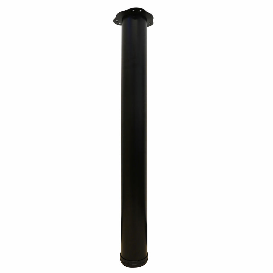 Adoored 76 x 710mm Black Round Adjustable Furniture Leg Steel