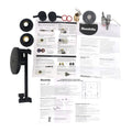 Mondella Resonance Matte Black 1/4 Turn Pin Lever ABS All Directional Shower Set, 304 Stainless Steel, 9L/min WELS 3 Star