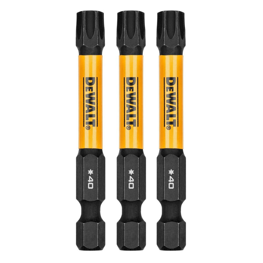 Dewalt Flextorq Screwdriver Bit 3 Pack - 57mm TX40 - Durable & Impact-Ready - SuperSaverAU - view 1