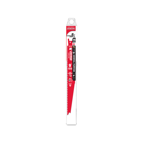 Diablo 9 Bi Metal Reciprocating Saw Blades 15 Pack 55mm x 385mm Red - SuperSaverAU - view 1