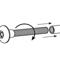 VUEPRO Concealed Thread Bolt M16 110-150mm, Zinc Nickel Coated Steel, 2 Pack
