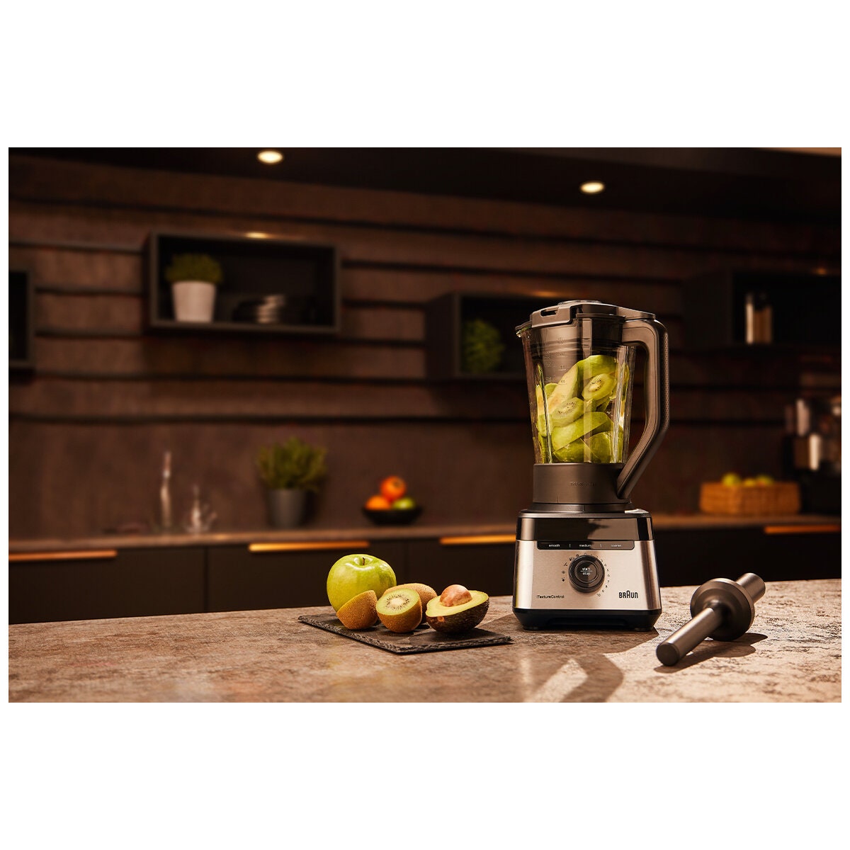 Braun PowerBlend 7 jug blender - 1400W, 2L glass jug, nine food programs - JB7550BK