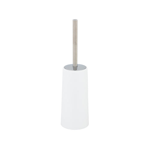 Barelli Matte White Plastic Toilet Brush & Holder