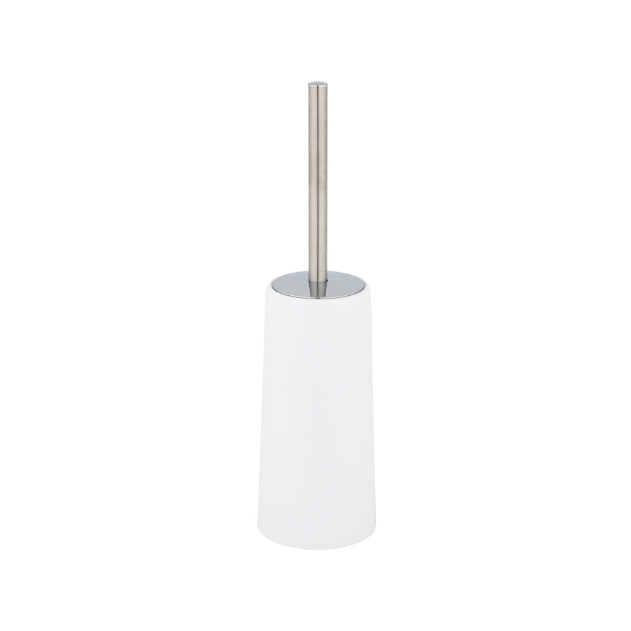 Barelli Matte White Plastic Toilet Brush & Holder