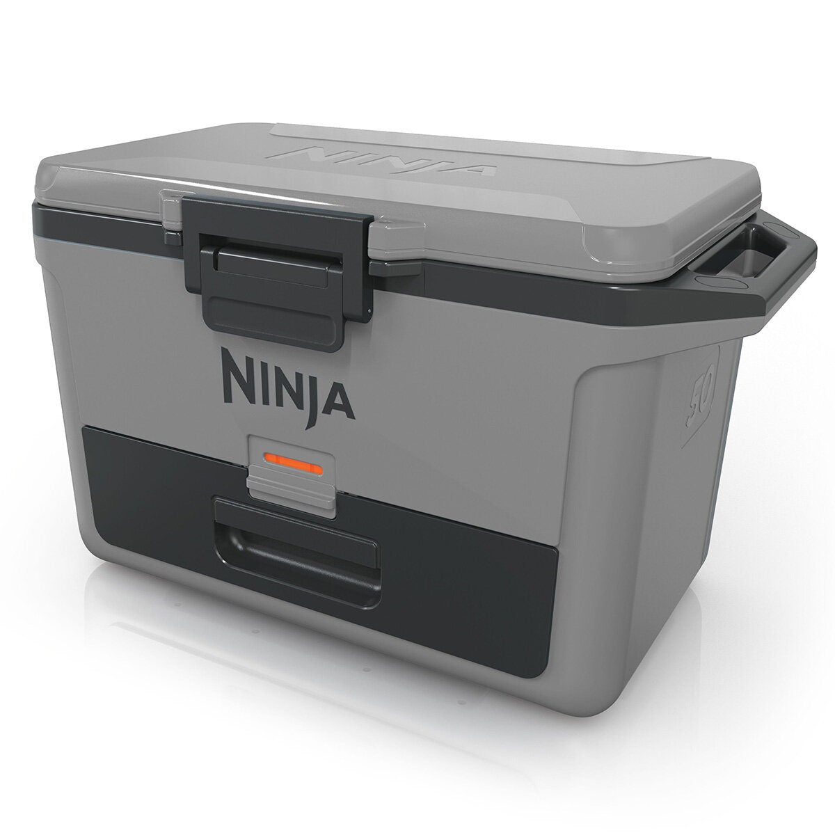 Ninja 47L FrostVault Hard Cooler with Dry Zone - Slate Grey, Lockable Lid, Fits 80 Cans - FB151GY