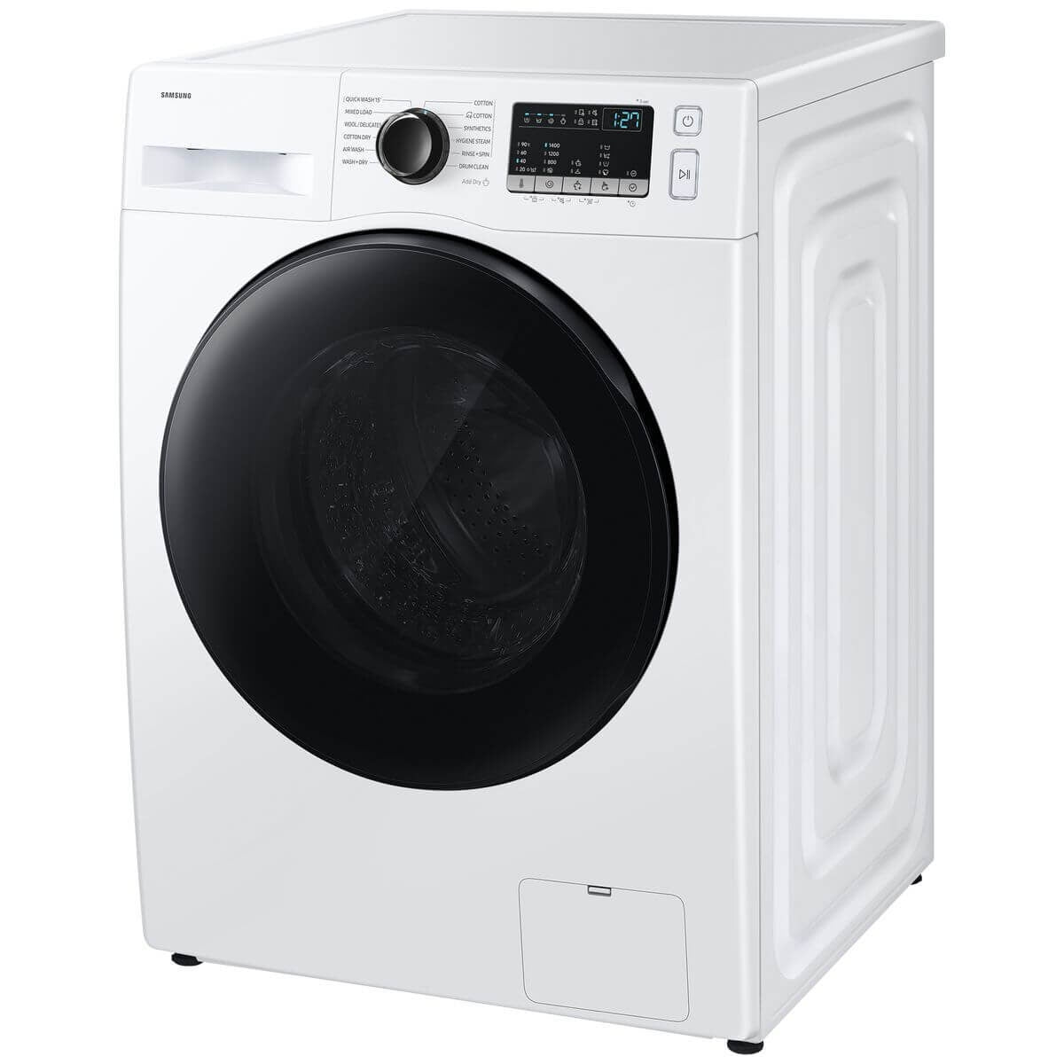 Samsung 9kg/6kg Washer Dryer Combo - Hygiene Steam, Air Wash, 1400rpm Spin, White - WD90HG4U04BE