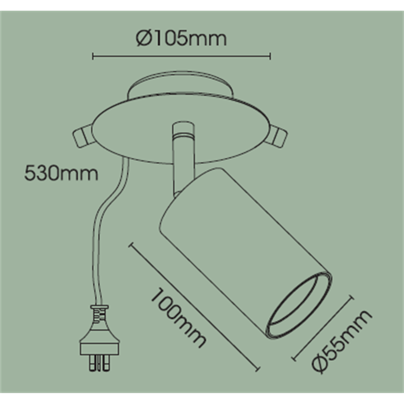 Brilliant Jez Matt White 7W GU10 LED Plug-In Spotlight 21388/05