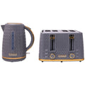 Westinghouse Kettle and Toaster Pack - 1.7L Rapid Boil Kettle, 4 Slice Toaster, Grey Gold - WHKTPK13GG