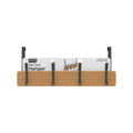 Mode 4 Bamboo Over Door Hanger - 5 Black Hooks - 450mm x 70mm x 45mm - SuperSaverAU - view 5