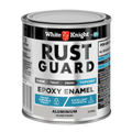 White Knight Rust Guard 250ml Aluminium Gloss Epoxy Enamel Metal Paint