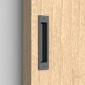 Rolltrak Barn Door Recessed Handle - Matte Black - Steel - Easy Install - SuperSaverAU - view 3