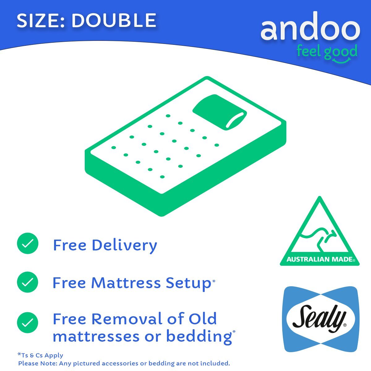 Sealy Posturepedic Sophia Flex firm double mattress - 3 Stage Titanium RestSUPPORT, wool blend - 735574