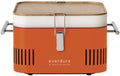 Everdure by Heston Blumenthal Cube Portable Charcoal BBQ - Porcelain Enamel Firebox - Orange - HBCUBEO