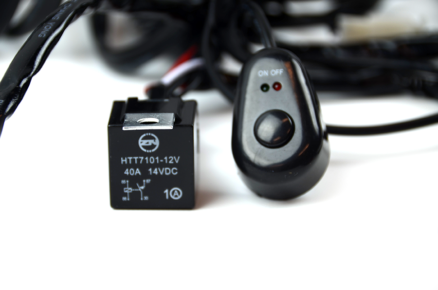 V94 Universal 2way LED Driving Light Wiring Loom Harness 12V 24V 40A Relay Kit