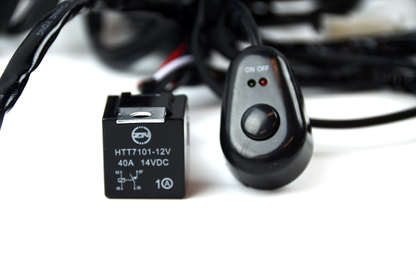 V94 Universal 2way LED Driving Light Wiring Loom Harness 12V 24V 40A Relay Kit