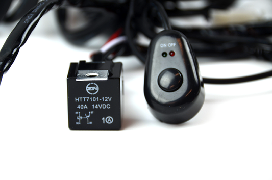 V94 Universal 2way LED Driving Light Wiring Loom Harness 12V 24V 40A Relay Kit