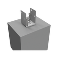 Vuepro Bolt Down Post Support - 90mm - Galvanised - Durable Connection - SuperSaverAU - view 5