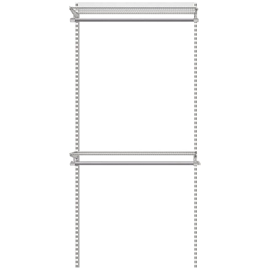Elfa Essentials 940mm Wardrobe Pack - White E-Poxy Bonded Steel - Flat-Pack - 11990