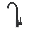 Oliveri Venice gooseneck mixer tap - Black finish, WELS 5 Star, 5.5L per minute, 10 year warranty - VE520MB