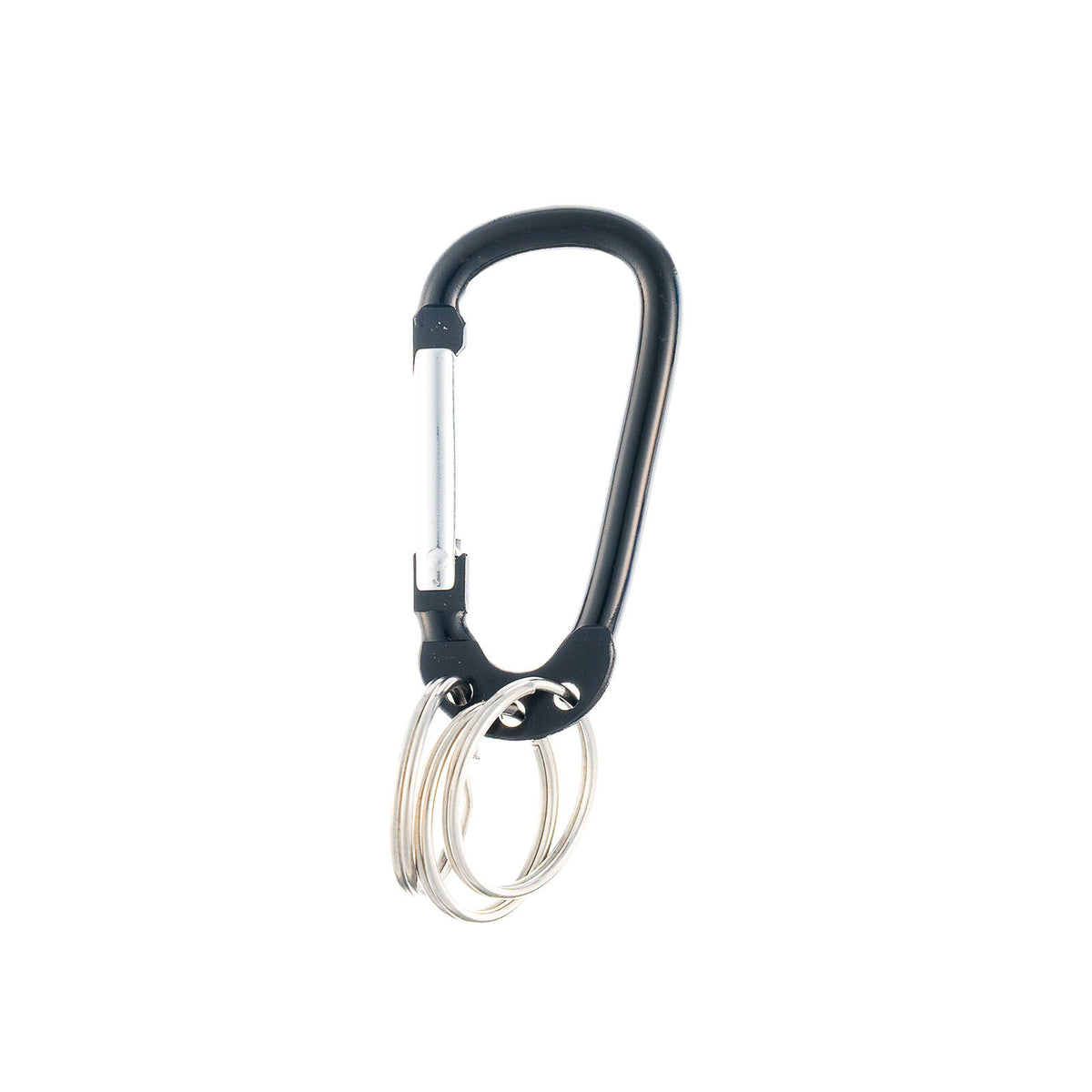 Taskmaster 6mm Aluminium Carabiner with Key Rings, Spring Gate Clip