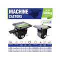 Easyroll 50mm Black Swivel Brake Castor Nylon 300kg Load Capacity - SuperSaverAU - view 4